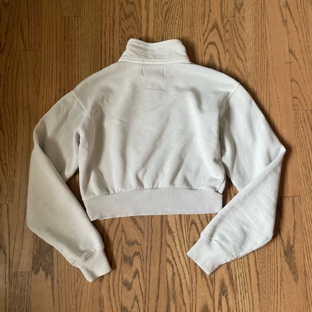 Aritzia TNA quarter half zip sweatshirt collar sweats crop XXS XS 00 0 2 cozy - Picture 6 of 6